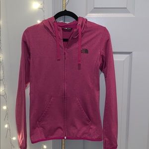 North face thin zip up
